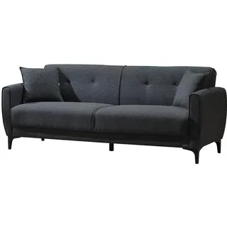 Einzelsofa anthrazit Schlaffunktion ausziehbar 3-Sitzer 208 cm - SAHIN