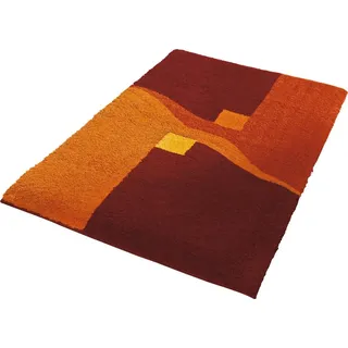 Erwin Müller Badematte Badematte "Athen", Höhe 20 mm, eckig, Grafik/gemustert orange eckig | 60 cm x 100 cm x 20 mm