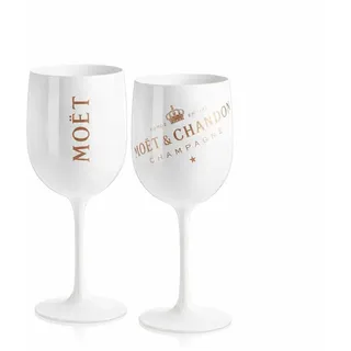 Acryl Champagnergläser 2er Set – Bruchsichere Sektgläser – Leicht, elegant & wiederverwendbar – passend für Moët & Chandon - Transparent