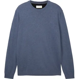 Tom Tailor 1038426 Basic Knit Pullover Vintage Indigo Blue Melange 2XL