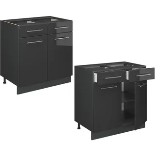 Vicco Schubladenschrank Fame-Line 80 x 80 x 82 cm Grau