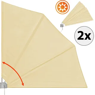 DETEX® 2x Balkonfächer klappbar mit Wandhalterung