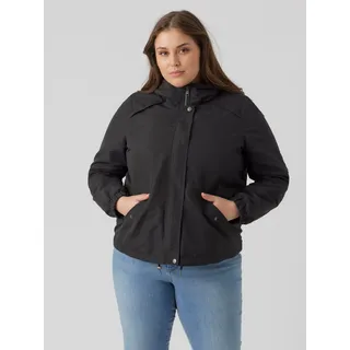 Vero Moda Curve VMCZOA SHORT PARKA NOOS CUR Schwarz S