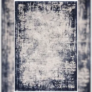 KADIMA DESIGN TIBER-Rieti Veloursteppich 160 x 230 cm Dunkelblau