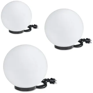 Home4Living Kugelleuchte Kugellampe 3er Set 20/30/40cm weiß E27 inkl.3m Anschlußkabel, ohne Leuchtmittel, Dekorativ weiß