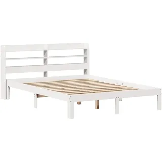vidaXL Bettgestell 160 x 200 cm Weiß