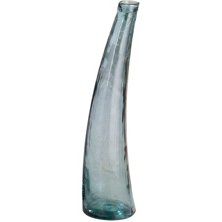 GILDE Vase Corno Petrol aus recyceltem Glas Europäische Herstellung H: 80 cm Ø 20 cm 39197