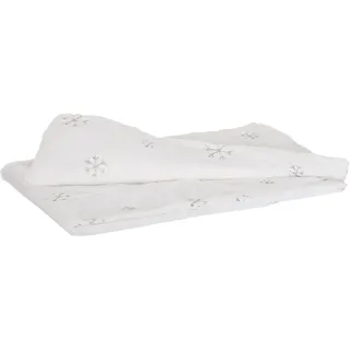 Wohndecke Schnee, Tagesdecke Kuscheldecke Sofadecke, flauschig weiß Pailletten 150x120cm