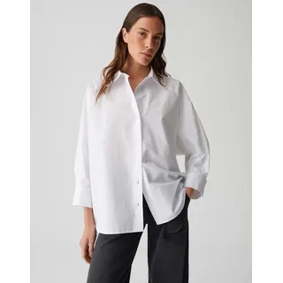 OPUS PANTS Longbluse FIONNE aus Baumwolle BCI Cotton, oversized, Raglanärmel weiß 42