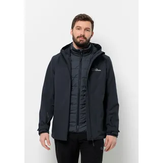 Jack Wolfskin Glaabach 3IN1 2024 (wasserdicht, winddicht, mit Fleece-Innenjacke) nachtblau Herren