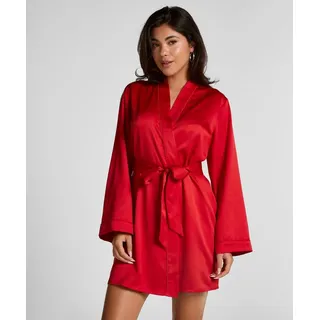 Hunkemöller Bademantel Kimono Satin rot XL/XXL