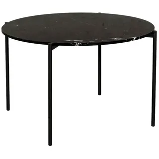 MAGNA Atelier Esstisch ROM aus ECHTEM MARMOR, Küchentisch rund, Bistrotisch, Metallgestell, Ø120x76cm schwarz