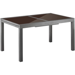 Gartentisch MERXX "Amalfi" Tische Gr. B/H/T: 90 cm x 75 cm x 200 cm, grau (anthrazit) Gartentische Tisch je nach Variante auf 180-240cm ausziehbar