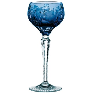 Nachtmann Weinglas mit Schliffdekoration, Blaues Weinglas, Kristallglas, 230 ml, Kobaltblau, Traube, 0035951-0
