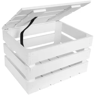 Creative Deco Holzkiste 40 x 30 x 22 cm 1-tlg. weiß