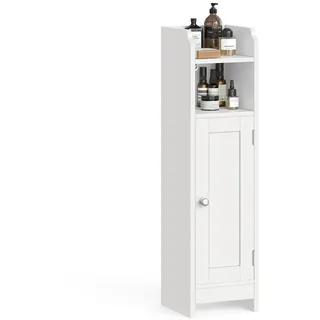 VASAGLE Badschrank weiß 18,0 x 20,0 x 80,0 cm