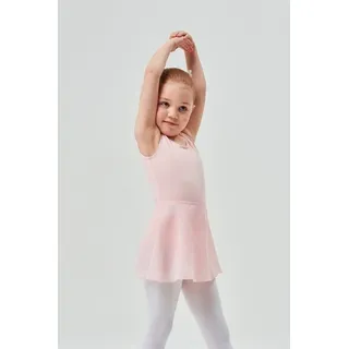 tanzmuster Wickelrock Ballettrock Emma zum Binden ärmelloser Ballettbody aus weichem Baumwollmischgewebe rosa 164/170