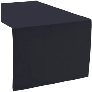 sander table + home Tischdecke Tischläufer "Loft", fleckabweisend Uni schwarz 50 cm x 140 cm