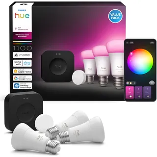 Philips Starter Kit 3 E27 9W warmweiß