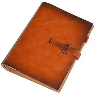 LuxusKollektion Tagebuch A5 Leder Notizbuch Vintage Hellbraun braun