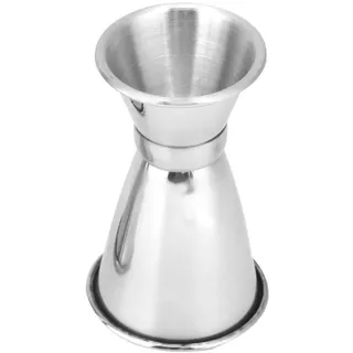 Messbecher, MAGT Silber Edelstahl Robustes Doppelkopf Cocktail Jigger Messbecher Bar Tool(25ml/10ml)