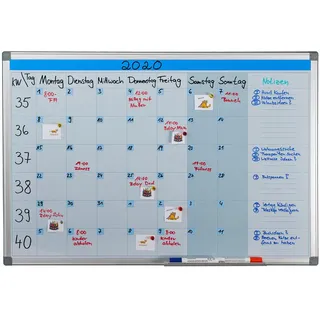 Relaxdays Whiteboard 60 x 90 cm Weiß