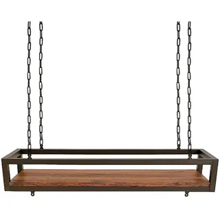 Hängendes Deckenregal FLOWERS 95 cm BRAUN mit Ketten für Blumen Vertikaler Flaschenhalter aus Glas für den Garten, Bar, Küche von Yelloo