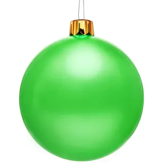 Spetebo Christbaumschmuck Riesen Weihnachtskugel aufblasbar 45 cm Outdoor (1-tlg), inklusive Erdspieß, Saugnapf und Karabinerhaken grün