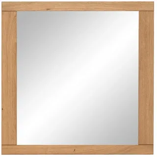 Wandspiegel Greta Eiche teilmassiv 80x80 cm Garderobenspiegel Quadratisch Neu OV