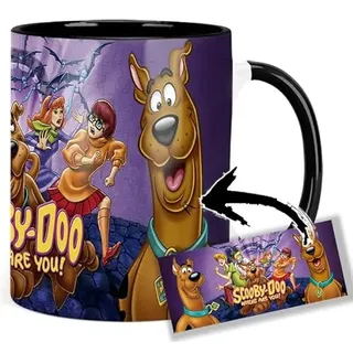 Scooby Doo Tasse Innen & Henkel Schwarz Keramikbecher Mug