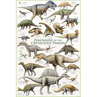 empireposter Poster - Educational - Bildung - Dinosaurs - Cretaceous Period Dinosaurier