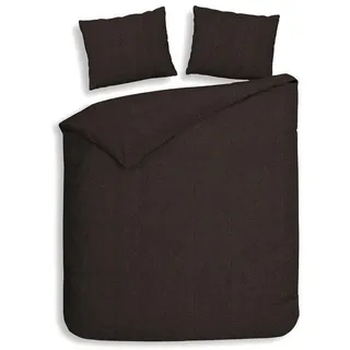 Heckett and Lane Bettwäsche Spina Dbo 200 Coffee Quartz 200x220 Coffee-Quartz Uni, Flanell, 3 teilig, Bettwäsche 200x220 Baumwolle Flanell Uni Hotelverschluss braun