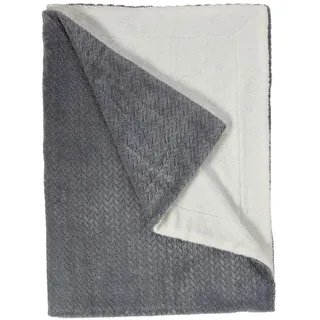 SCHIESSER Kuscheldecke 150 x 200 cm Dunkelgrau