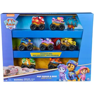 Psi Patrol: Rescue Wheels, 7-teiliges Pup Squad Racers Geschenkset mit exklusivem Roxi Spielzeug, Kinderspielzeug für Kinder und Mädchen ab 3 Jahren