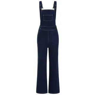 Banned Latzhose Penny Playsuit Denim Retro Vintage 50s Rockabilly blau XS