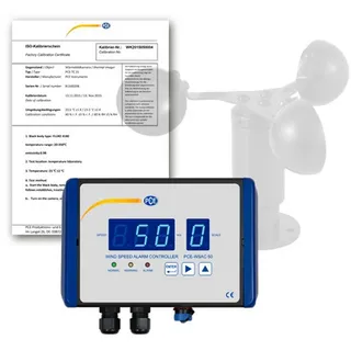 PCE Instruments Anemometer PCE-WSAC 50-321 inkl. ISO-Zertifikat |0...50 m/Sek. |24V DC |Eingangssignal 0...10V |RS485