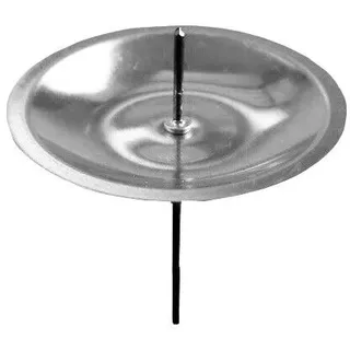 Kerzenhalter mit Dorn Silber Ø8cm Metall Adventskranz Weihnachtsdeko 16 Stk