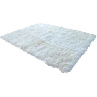 Naturasan Design Öko Lammfell Schaffell-Teppich 150x200 weiß, Hochflor, Langflor, Shaggy, Flokati, Lounge, Schlafzimmer Wohnzimmer Lammfell Vorleger Teppich (150x200, Weiss)