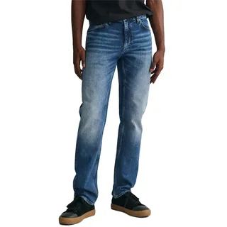 Gant Regular Fit Jeans - Mid Blue Vintage - 36 - 32