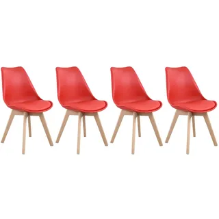 Happy Garden Esszimmerstuhl Nora rot 4er Set