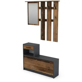 by Living Garderobenset  Tamina , braun , Maße (cm): B: 97 H: 190