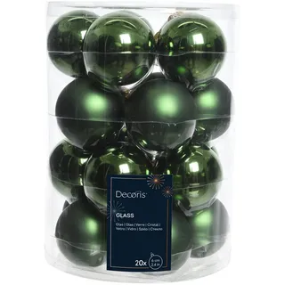 Kaemingk Weihnachtsbaumkugeln Glas 6 cm 20 Stück grün
