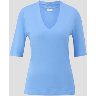 s.Oliver - T-Shirt aus Viskose, Damen, blau, 36