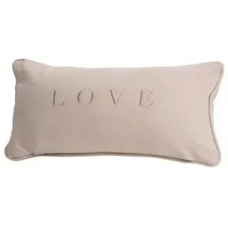 räder Kissen Peace Love 33 x 17 cm Beige