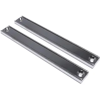 [2 Stück] Neodym Magnete mit Loch - Magnetleiste Bohrung Senkung - 110mm - 2 Senkbohrung - 45Kg Starker Magnet - Flachleiste - Topfmagnet Rechteckig - Quader zum Festschrauben