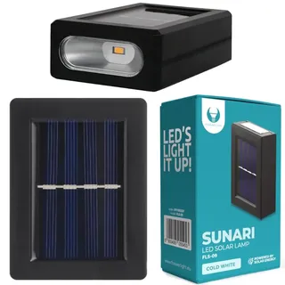 FOREVER Light FLS-09 Solarleuchte LED,10 Lumen, 300mAh Akku, PIR-Bewegungssensor, Dämmerungssensor IP65 wasserdicht, klein Außenbeleuchtung fur Garten, Balkon,Tor, Wand
