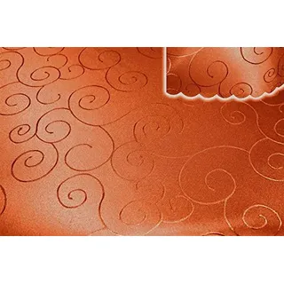 Unbekannt Tischdecke Terracotta 135x200 cm eckig Struktur damast Circle bügelfrei Mitteldecke Ornamente
