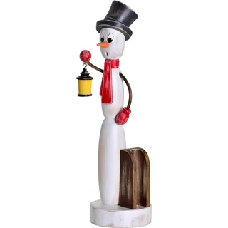 KWO Räuchermann Schneemann 40 cm mehrfarbig
