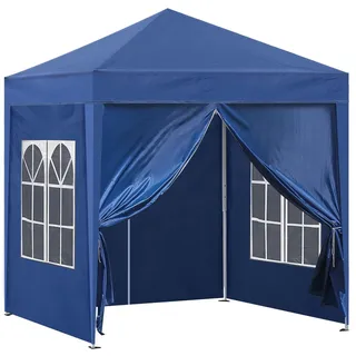 TUKAILAI Faltpavillon 2x2 m Wasserdicht,Pop-up Pavillon mit 4 Seitenteilen | Höheverstellbar,Wasserdicht Stabil Anti-UV 50+, Verdickten Röhren mit Tragetasche für Hochzeiten, Markt