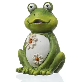 MARELIDA Gartenfigur Frosch Freddi Dekofigur Tierfigur für Beet Gartendeko H: 16cm grün grün